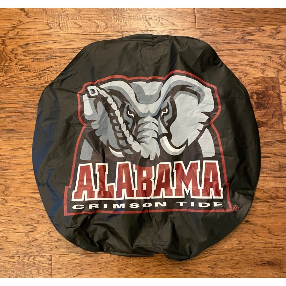 Alabama Crimson‎ Tide Spare Tire Cover Big Al Elephant Logo Black Vinyl 28 Inch